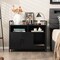 Cat Litter Box Cabinet with Storage Shelves Double Door MDF Metal